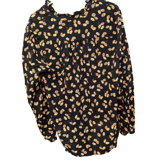 Torrid Lenny Peasant Long Sleeve Peasant Blouse – Black Floral – Sz L - NWT - Picture 4 of 8